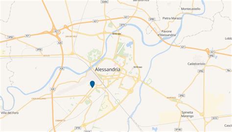Mappa della Zona Cristo ad Alessandria con evidenza di Via Padre Pio