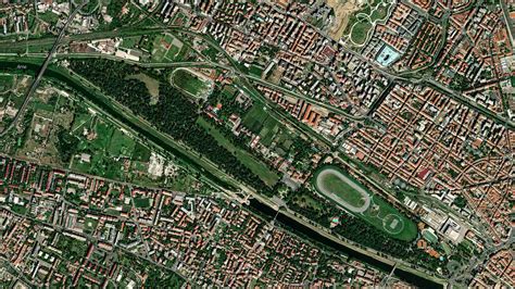 Mappa del Parco delle Cascine con indicazione delle aree delle Fiere Quaresimali