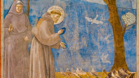 Illustrazione di San Francesco d'Assisi che loda la 