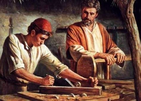 San Giuseppe e Gesù nella bottega del falegname, esempio di cura e insegnamento