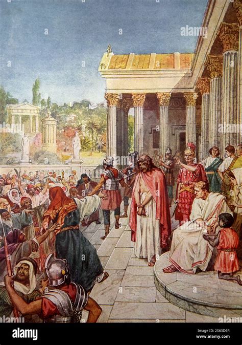 illustrazione di Giosuè che parla al popolo a Sichem