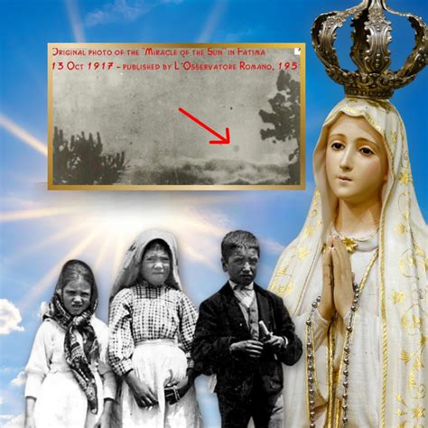 Illustrazione del Miracolo del Sole a Fatima con la folla