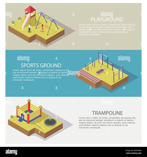 Illustrazione di attrezzature ludico-sportive per bambini all'aperto