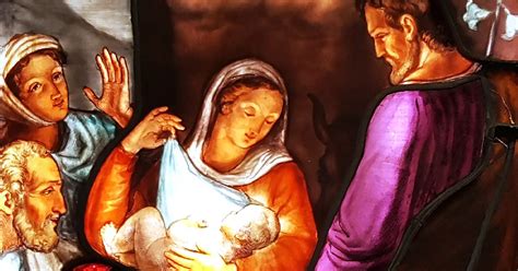 Dettaglio della figura della Vergine Maria in una scena della Natività