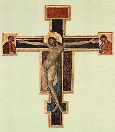Foto storica dei danni del Crocifisso di Cimabue di Santa Croce dopo l'alluvione del 1966