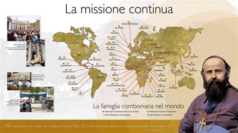 illustrazione di santi missionari o una mappa che mostra l'espansione missionaria
