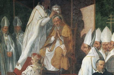 Illustrazione storica dell'incoronazione di Celestino V a L'Aquila