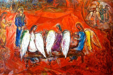 illustrazione della Trinità o di Abramo con i tre viandanti