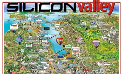 Mappa della Silicon Valley e logo Toscana Tech