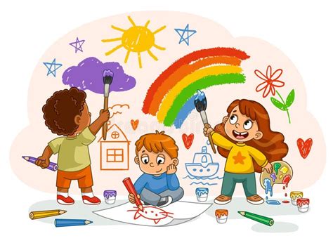Foto di bambini che disegnano o colorano Beatitudini