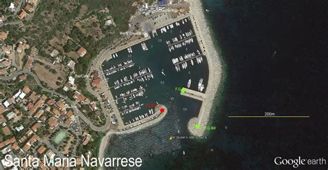 Mappa di Santa Maria Navarrese con evidenziata la posizione del B&B Cara'A Mare e delle principali attrazioni turistiche