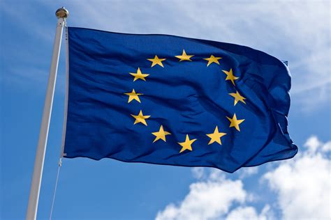 Bandiera dell'Unione Europea con riferimento alla Madonna Immacolata