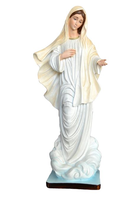 Varietà di statue della Madonna di Medjugorje in resina