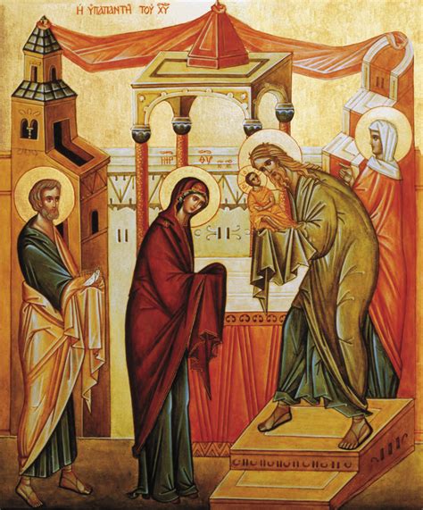 icona o illustrazione della Presentazione di Gesù al Tempio