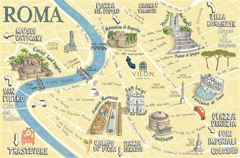 mappa di Roma con i percorsi giubilari e le basiliche principali