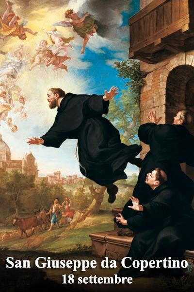 raffigurazione di San Giuseppe da Copertino in levitazione