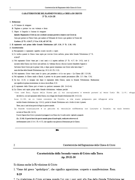 Schema cronologico: Rapimento della Chiesa, Tribunale di Cristo, Grande Tribolazione e ritorno di Gesù