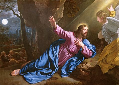 Raffigurazione di Gesù in preghiera nell'Orto degli Ulivi