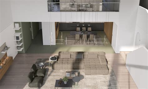Consulente di arredamento che illustra soluzioni di design a un cliente in uno showroom