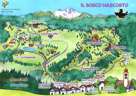 Mappa del Bosco di Lecci con punti di interesse