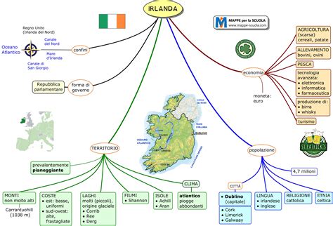 Mappa dell'Irlanda con indicazione della contea di Galway e di Tuam