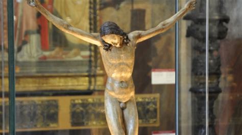 Dettaglio del Crocifisso ligneo attribuito a Michelangelo