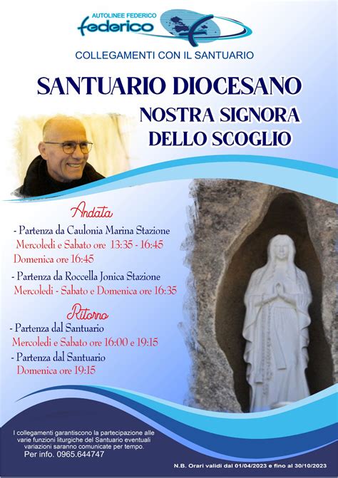 Veduta del Santuario Madonna dello Scoglio con i pellegrini