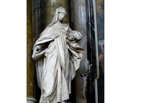 Rappresentazione di Santa Matilde di Hackeborn che riceve la visione della Madonna