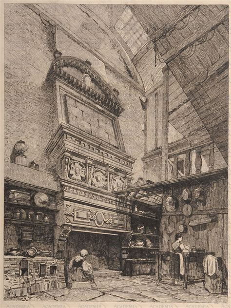 Illustrazione della cucina di Fratta descritta nel romanzo