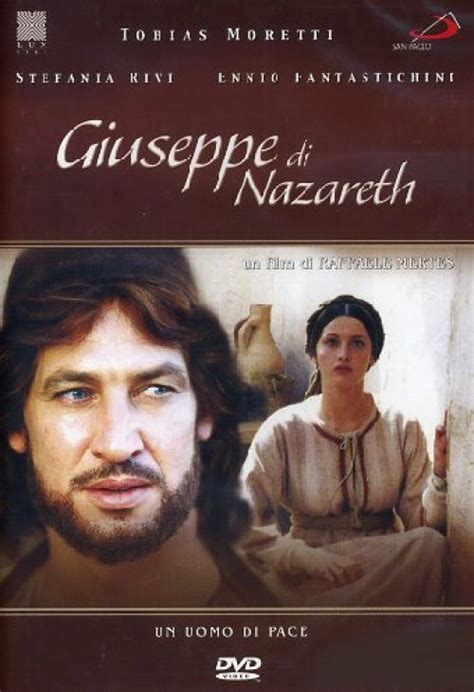 Copertina di DVD con immagini bibliche e il volto di Giuseppe di Nazareth