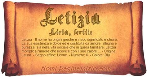 Infografica sulla diffusione del nome Letizia attraverso i secoli e le culture