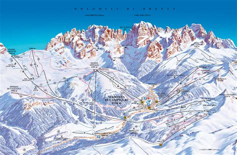 Mappa delle escursioni intorno a Madonna di Campiglio