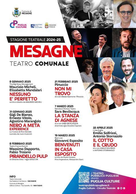 Locandina o immagine promozionale dell'evento di Mesagne con i nomi dei curatori