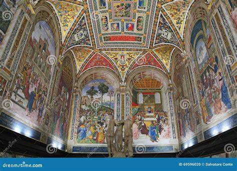 Dettaglio degli affreschi di Pinturicchio nella Libreria Piccolomini