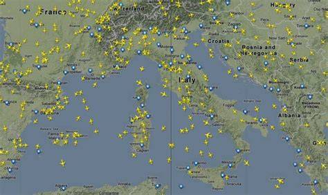 Mappa delle rotte aeree dall'Italia a Lisbona