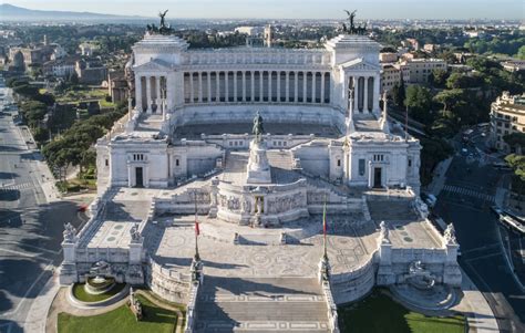Veduta panoramica del complesso monumentale del Vittoriano a Roma