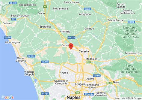 Mappa del Comune di Santa Maria Capua Vetere con indicazione del Palazzo Comunale in via Albana