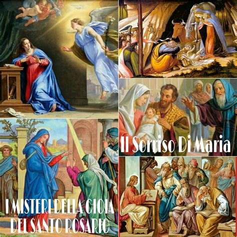 Illustrazione della Corona del Rosario e dei cicli dei Misteri (Gaudiosi, Dolorosi, Gloriosi)