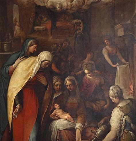 Dettaglio dell'abbraccio tra Gioacchino e Anna nella Natività della Vergine