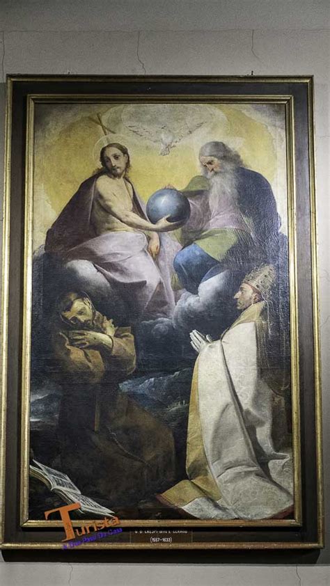 Dettaglio della pala del Cerano raffigurante la Trinità con San Francesco e San Gregorio Magno