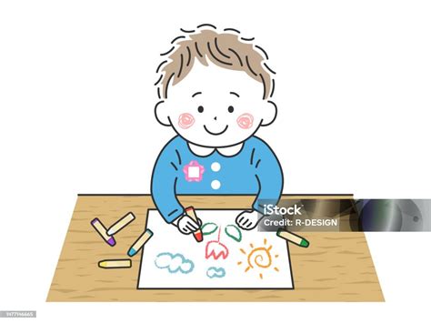 Illustrazione di un bambino che tocca un'icona religiosa