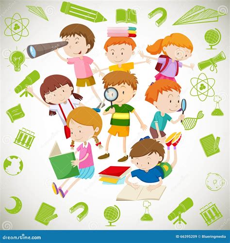 illustrazione di bambini in un gruppo di catechismo che imparano il Credo