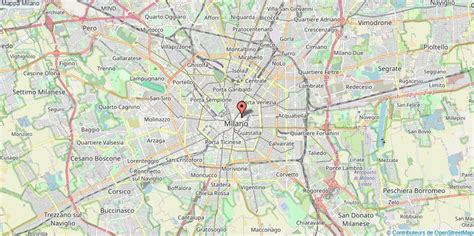 Mappa storica dell'area di Milano con evidenziata la posizione di Ozzero e Bugo nel XIX secolo