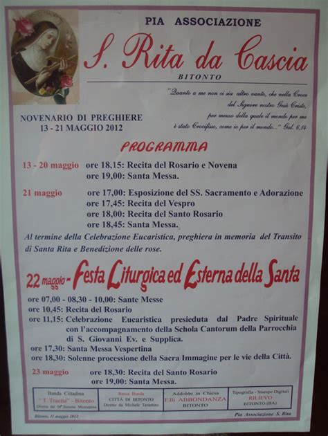 Immagine della Pia Associazione di Santa Rita a Bitonto