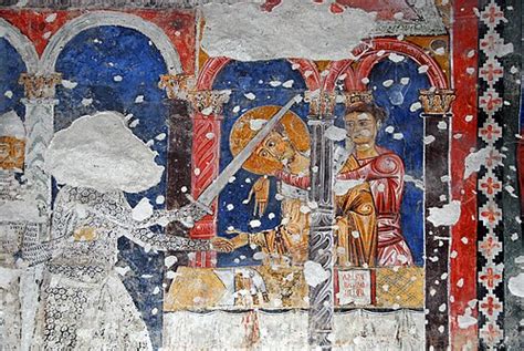 Affresco del Martirio di Thomas Becket nella Chiesa dei Santi Giovanni e Paolo