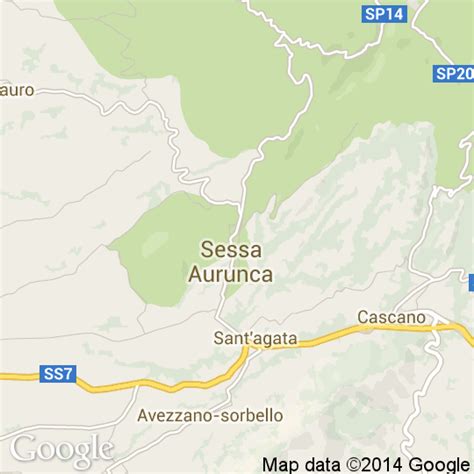 Mappa del territorio di Sessa Aurunca con localizzazione dei servizi postali