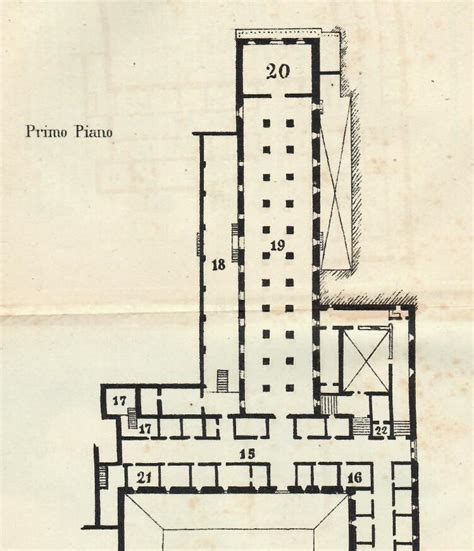 pianta del primo piano del convento di San Marco a Firenze
