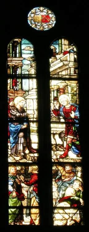 Dettaglio delle vetrate di Guillaume de Marcillat