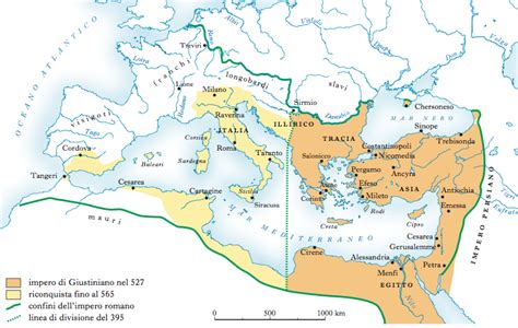Mappa storica dell'Impero Bizantino nel XIV secolo e dei principali centri culturali dell'epoca