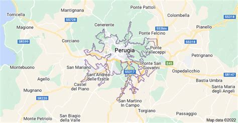 Mappa storica dell'Umbria del XIII secolo con i luoghi delle battaglie tra Assisi e Perugia e il percorso di Francesco verso Spoleto